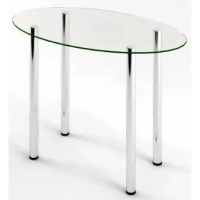 Glass dining table D-11-0 with tempered glass and chrome legs